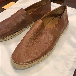 Vince Brown Leather Espadrilles